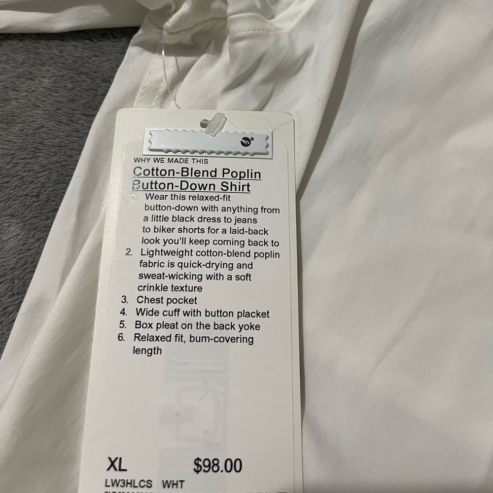 lululemon athletica Men's Crisp White Casual Button-Down Shirt - Picture 6 of 6